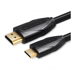 Кабель HDMI-miniHDMI v.2.0 Vention 4K 60Hz 18Gbps HDR Video Dolby Audio 3m Black (VAA-D02-B300)