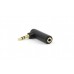 Адаптер Audio 3.5мм-3.5мм Cablexpert F угловой Black
