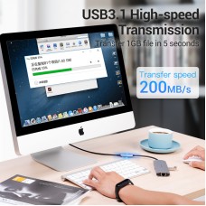 Удлинитель Type-C-Type-C 3.1 Vention Nylon M/F Thunderbolt 3 4K 60Hz PD 60W 5Gbps 3A 1m Grey (TABHF)