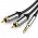 Кабель Audio 3.5мм-2RCA Vention PVC gold-plated 2m Black (BCFBH)