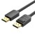 Кабель DisplayPort-DisplayPort v1.2 Vention PVC 4K 60Hz 21.6Gbps gold-plated 1.5m Black (HACBG)