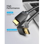 Кабель HDMI-HDMI v.2.0 Vention 4K 60Hz 18Gbps 30AWG 270 HDR Video gold-plated 3m Black (AAQ-D)