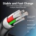 Кабель Type-C-Type-C Vention TPE Round PD 60W 3A 480Mbps 1m Black (COSBF)