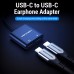 Адаптер 2 ni 1 Type-C-3.5мм Vention M/2xF PD 18W QC 3.0 3A nickel-plated 0.15m Black (CFMBA)