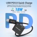 Адаптер 2 ni 1 Type-C-3.5мм Vention M/2xF PD 18W QC 3.0 3A nickel-plated 0.15m Black (CFMBA)
