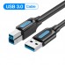 Кабель USB-Type-B 3.0 Vention PVC 2m 5Gbps Black (COOBH)