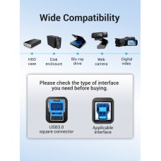 Кабель USB-Type-B 3.0 Vention PVC 2m 5Gbps Black (COOBH)