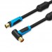 Кабель Coaxial Vention антенный F/F угол 90 1m gold-plated Black (VAV-A02-B100)