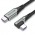 Кабель Type-C-Type-C Vention TPE Nylon 90° Degree PD 100W 5A 480Mbps nickel-plated 1m Grey (TAKHF)