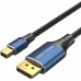 Кабель miniDisplayPort-DisplayPort 1.4 Vention 8K 60Hz 4K 144Hz 2K 165Hz 1080P 240Hz 2m Cotton Braided Aluminum Alloy Blue (HCFLH)