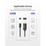 Кабель MiniDisplayPort-HDMI v.1.4 Vention 4K 30Hz gold-plated 2m Black (HAHBH) Кабель MiniDisplayPort-HDMI v.1.4 Vention 4K 30Hz gold-plated 2m Black (HAHBH)