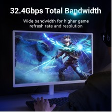 Кабель DisplayPort-DisplayPort v1.4 Vention PVC Shell 8K 60Hz 4K 144Hz 2K 165Hz 32.4Gbps 2m Black (HCDBH)