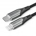 Кабель Type-C-Lightning Vention TPE Nylon Mfi C94 PD 18W 3A 480Mbps 1.5m Grey (TACHG)