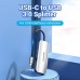 USB HUB 5 в 1 Vention Type-C-USB-MicroUSB 4USB 3.0 2A 5Gbps 0.15m Grey (TNAHB)