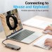 USB HUB 5 в 1 Vention Type-C-USB-MicroUSB 4USB 3.0 2A 5Gbps 0.15m Grey (TNAHB)