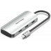 USB HUB 5 в 1 Vention Type-C-USB-MicroUSB 4USB 3.0 2A 5Gbps 0.15m Grey (TNAHB)