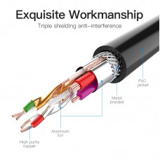 Удлинитель USB-USB 3.0 Vention F/M Flexible Round 5Gbps 2m Black (VAS-A45-B200)