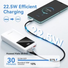 УМБ Vention 20000mAh PD 22.5W 3A 1Type-C 2USB PD+QC 3.0 LED Display Black (FHLB0)