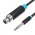 Кабель Audio 6.35мм-XLR Vention TRS PVC M/F nickel-plated 10m Black (BBEBL)