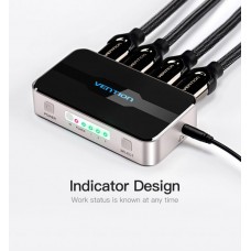Сплиттер Video 3 In 1 HDMI-HDMI v.1.4 Vention F/3xF 4k 30Hz gold-plated Black (AFFH0)