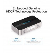 Сплиттер Video 3 In 1 HDMI-HDMI v.1.4 Vention F/3xF 4k 30Hz gold-plated Black (AFFH0)