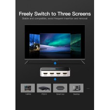 Сплиттер Video 3 In 1 HDMI-HDMI v.1.4 Vention F/3xF 4k 30Hz gold-plated Black (AFFH0)