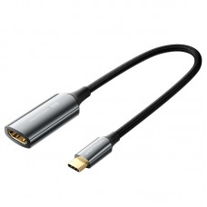 Кабель Type-C-HDMI 2.0 Vention Thunderbolt 3/4 4K 60Hz 2K 120Hz Cotton Braided 0.25m Grey (CREBC)