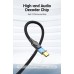 Кабель Audio Type-C-2RCA Vention M/2xM Cotton gold-plated 1m Black (BGUHF)