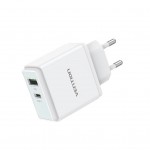 Сетевое зарядное устройство 1USB 1Type-C Vention PD 38W QC3.0 3.4A White (QC67-EU-W) Сетевое зарядное устройство 1USB 1Type-C Vention PD 38W QC3.0 3.4A White (QC67-EU-W)