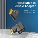 Адаптер HDMI-HDMI Vention F/M Left 270 4K 60Hz gold-plated Black (AIQB0)
