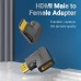 Адаптер HDMI-HDMI Vention F/M Left 270 4K 60Hz gold-plated Black (AIQB0)