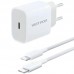 Сетевое зарядное устройство Vention 1Type-C 20W 3A + USB-C cable М-М White