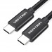 Кабель Type-C-Type-C 3.1 Vention PVC Shell Thunderbolt 3 4K 60Hz PD 60W 3A 5Gbps nickel-plated 1.5m Black (CAUBG)