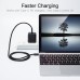 Кабель Type-C-Type-C 3.1 Vention PVC Shell Thunderbolt 3 4K 60Hz PD 60W 3A 5Gbps nickel-plated 1.5m Black (CAUBG)