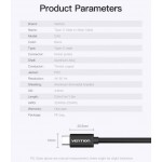 Кабель Type-C-Type-C 3.1 Vention PVC Shell Thunderbolt 3 4K 60Hz PD 60W 3A 5Gbps nickel-plated 1.5m Black (CAUBG) Кабель Type-C-Type-C 3.1 Vention PVC Shell Thunderbolt 3 4K 60Hz PD 60W 3A 5Gbps nickel-plated 1.5m Black (CAUBG)