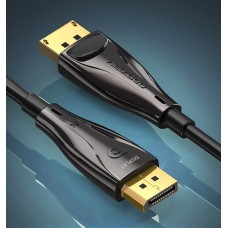 Кабель DisplayPort-DisplayPort v1.4 Vention Optical Zinc PVC 8K 60Hz 4K 144Hz 2K 165Hz 32Gbps 20m Black (HCBBQ)