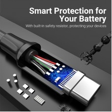Кабель USB-Type-C Vention Upgrade PVC 3A 5Gbps nickel-plated 1m Grey (COFHF)