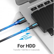 Кабель USB-Type-C Vention Upgrade PVC 3A 5Gbps nickel-plated 1m Grey (COFHF)
