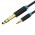 Кабель Audio 6.35мм-3.5мм Vention F/F PVC Shell gold-plated 1m Black (BABBF)