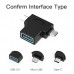 Адаптер MicroUSB-Type-C-OTG 3.0 Vention Black (CDIB0)