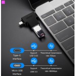 Адаптер MicroUSB-Type-C-OTG 3.0 Vention Black (CDIB0)