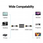 Адаптер HDMI-HDMI Vention M/M 4K v.2.0 UHD 60Hz Upgraded Black (AIRB0)