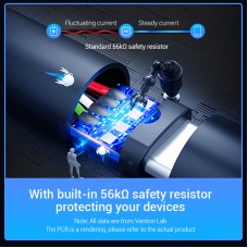 Кабель USB-Type-C Vention PVC PD 60W nickel-plated 3A 480Mbps 0.5m Black (COKBD)