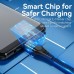 Кабель Type-C-Type-C 3.1 Gen2 Vention TPE Nylon Thunderbolt 3 4K 60Hz PD 100W 5A 10Gbps nickel-plated 0.5m Grey (TAHHD)