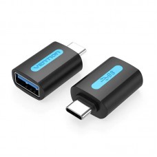 Адаптер Type-C-USB 3.0 Vention PVC Black (CDUB0)