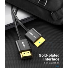 Кабель HDMI-HDMI v.2.0 Vention Ultra Thin Alloy Shell 4K 60Hz 18Gbps gold-plated 5m Black (AATBJ)
