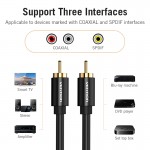 Кабель Audio RCA-RCA Vention F/F 26К gold-plated 26 AWG 1.5m Black (VAB-R09G)