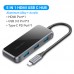 USB HUB Vention 5 в 1 Type-C-HDMI-USB-PD 3USB 3.0 4K 60Hz 87W 0.15m Black (TFBHB)