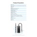 USB HUB Vention 5 в 1 Type-C-HDMI-USB-PD 3USB 3.0 4K 60Hz 87W 0.15m Black (TFBHB)