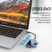 USB HUB Vention 5 в 1 Type-C-HDMI-USB-PD 3USB 3.0 4K 60Hz 87W 0.15m Black (TFBHB)
